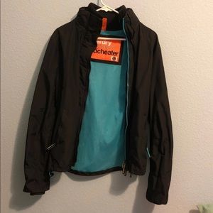 Black superdry jacket size s/m